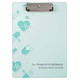 Blue Medical Doctor Elements Gepersonaliseerd Klembord
