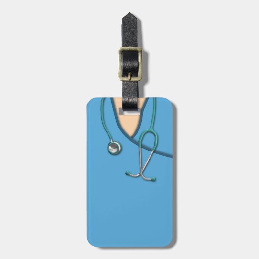 Blue Medical Scrubs Bagagelabel (Voorkant verticaal)
