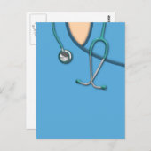 Blue Medical Scrubs Briefkaart (Voorkant / Achterkant)