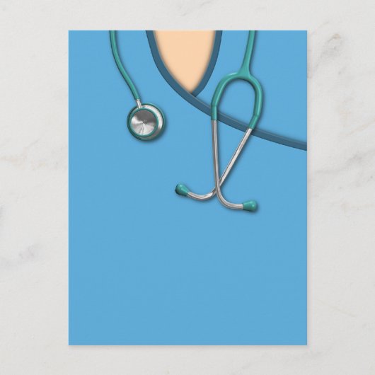 Blue Medical Scrubs Briefkaart (Voorkant)