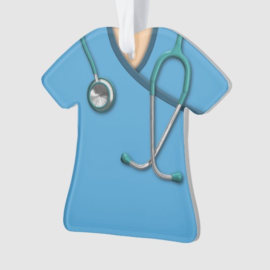 Blue Medical Scrubs Ornament (voorkant)
