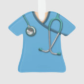 Blue Medical Scrubs Ornament (achterkant)