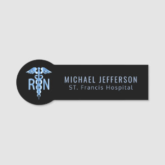 Blue Medical Symbool - Zurse Name Tag