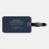 Blue Medieval Fantasy zwaardnaam Bagagelabel (Achterkant horizontaal)