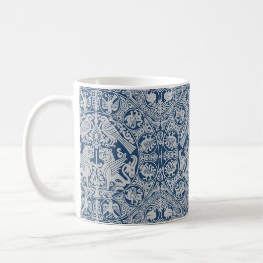 Blue Medieval Menagerie Mug Koffiemok (Links)