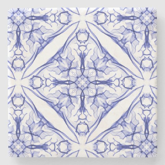 Blue Medieval Stenen Onderzetter (Voorkant)