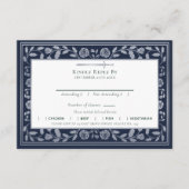 Blue Medieval Sword Wedding RSVP Enclosure Kaart (Voorkant)