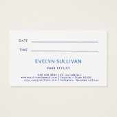 Blue mediterraanse tegels lijst afspraakkaart visitekaartje (Achterkant)