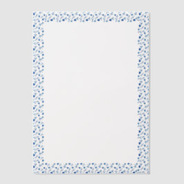 Blue Mediterrane Tegel Minimalistische Italiaanse  Vellum Uitnodigingen