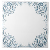 Blue Mediterranean Decorative Pattern Tegeltje (Voorkant)