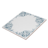 Blue Mediterranean Decorative Pattern Tegeltje (Zijkant)