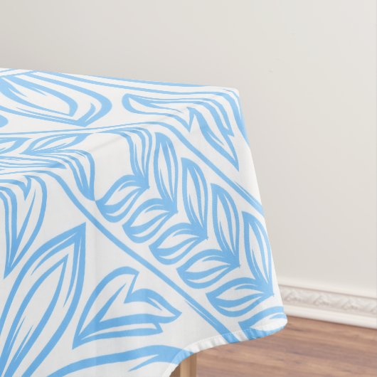 Blue Mediterranean Italian Tile Decorative Pattern Tafelkleed (Voorbeeld)