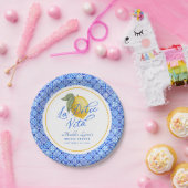 Blue Mediterranean La Dolce Vita Vrijgezellenfeest Papieren Bordje (Feest)