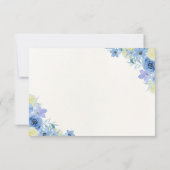 Blue Mediterranean Lemon Bridal shower Bedankkaart (Achterkant)