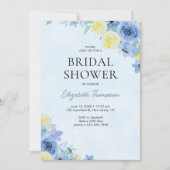 Blue Mediterranean Lemon Bridal shower Kaart (Voorkant)