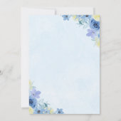 Blue Mediterranean Lemon Bridal shower Kaart (Achterkant)