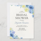 Blue Mediterranean Lemon Bridal shower Kaart (Voorkant)