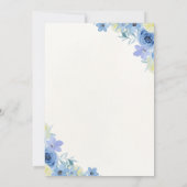 Blue Mediterranean Lemon Bridal shower Kaart (Achterkant)