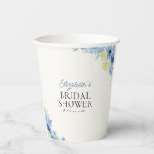 Blue Mediterranean Lemon Bridal shower Papieren Bekers (Voorkant)