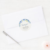 Blue Mediterranean Lemon Bridal shower Ronde Sticker (Envelop)