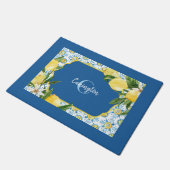 Blue Mediterranean Lemon Name New Home Doormat Deurmat (Schuin)
