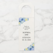 Blue Mediterranean Lemon Wedding Flessenhanger (Voorkant)