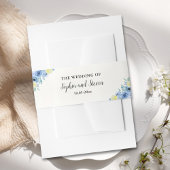 Blue Mediterranean Lemon Wedding Uitnodigingen Wikkel