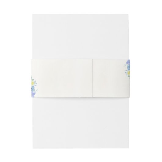 Blue Mediterranean Lemon Wedding Uitnodigingen Wikkel (Achterkant Voorbeeld)