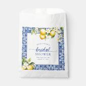 Blue Mediterranean Lemons Vrijgezellenfeest Bedankzakje (Voorkant)