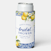 Blue Mediterranean Lemons Vrijgezellenfeest Seltzer Blikjeskoeler (Seltzer Achterkant)
