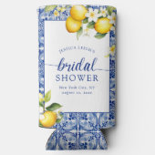 Blue Mediterranean Lemons Vrijgezellenfeest Seltzer Blikjeskoeler (Achterkant)