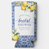 Blue Mediterranean Lemons Vrijgezellenfeest Seltzer Blikjeskoeler (Voorkant)