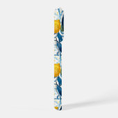 Blue Mediterranean Style Lemon Pattern iPhone Case Hoesje (Rechterkant)