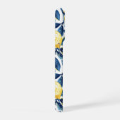 Blue Mediterranean Style Lemon Pattern iPhone Case Hoesje (Rechterkant)