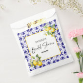 Blue Mediterranean Tegel Citroen Vrijgezellenfeest Bedankzakje (Gezegeld)