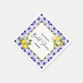 Blue Mediterranean Tegel Citroen Vrijgezellenfeest Servet (Hoek)