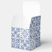 Blue Mediterranean Tegel Wedding Bedankdoosjes (Geopend)