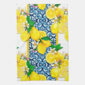 Blue Mediterranean Tegels & Citroen Theedoek (Verticaal)