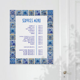 Blue Mediterranean Tegels Lijst prijslijst Perfect Poster