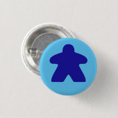Blue Meeple Ronde Button 3,2 Cm (Voorkant /achterkant)