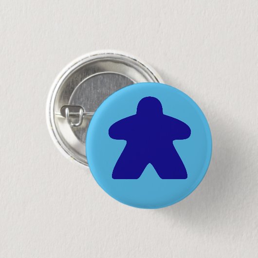 Blue Meeple Ronde Button 3,2 Cm (Voorkant /achterkant)