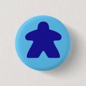 Blue Meeple Ronde Button 3,2 Cm (Voorkant)