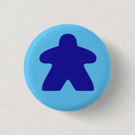 Blue Meeple Ronde Button 3,2 Cm
