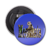 Blue Meerkats, flesopening Button Flesopener (Voorkant)