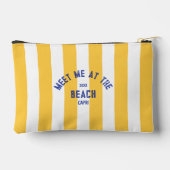Blue Meet Me op het strand Yellow Cabana Stripe Etui (Achterkant)