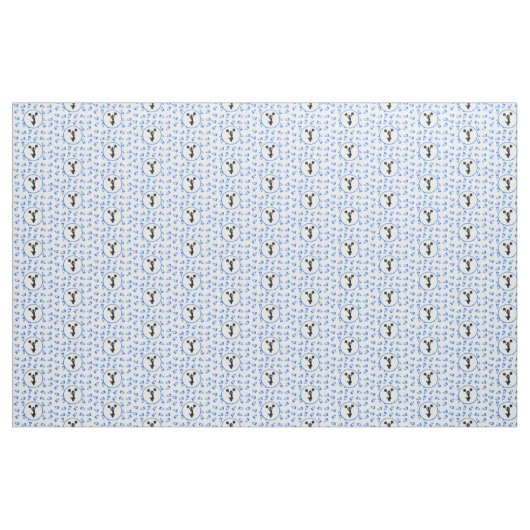 Blue Megaphones Cheerleader Design Stof (Yard (91,4 cm))