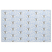 Blue Megaphones Cheerleader Design Stof (Fat Quarter)