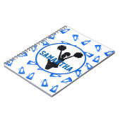 Blue Megaphones en Cheerleader Personalized Notitieboek (Linkerzijde)