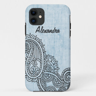 Blue Mehndi Motif BT iPhone 5 Hoesje
