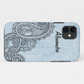 Blue Mehndi Motif BT iPhone 5 Hoesje (Achterkant (horizontaal))